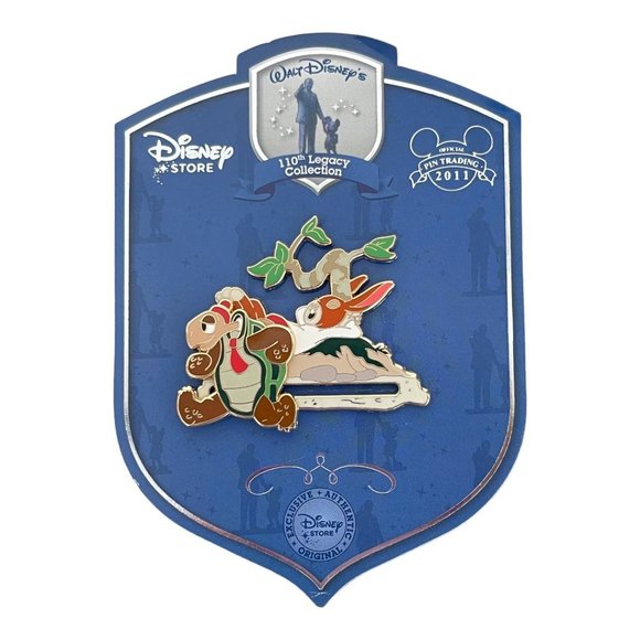 Disney Store 110th Legacy Collection The Tortoise & The Hare Slider Limited Pin - Picture 1 of 5